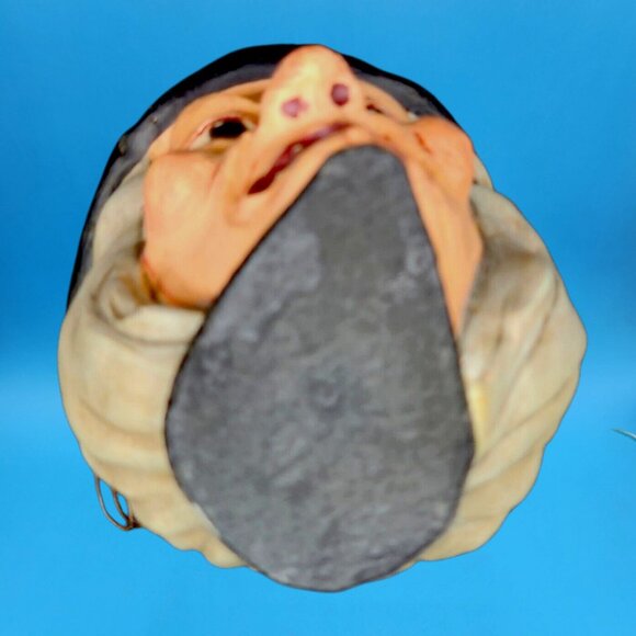 Vintage Poliwoggs Witch Bucket 1990s Primitive Halloween Paper Mache Style - Picture 9 of 9